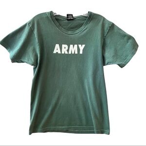 𝅺DON’T Panic Army Green Short Sleeve Tee-shirt Size Medium